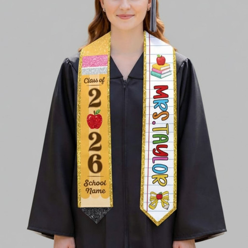 Honor Your Influence 2026 Teacher Pencil Graduation Stool - Best Gift Smart