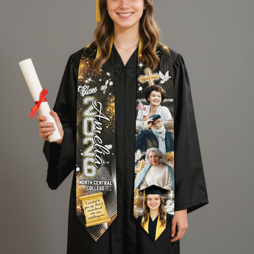 Honoring Loved Ones 2026 Graduation Stool Photo Tribute Sash - Best Gift Smart