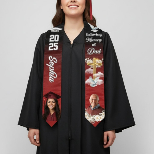 Remembering Them Always Custom Photo Graduation Stool Tribute - Best Gift Smart