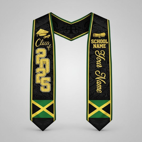 Wear Your Roots Custom 2026 Jamaican Flag Graduation Stool - Best Gift Smart
