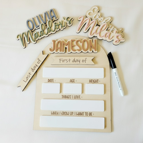 Capture Every Memory - First/Last of School Sign Photo Prop - Savourry