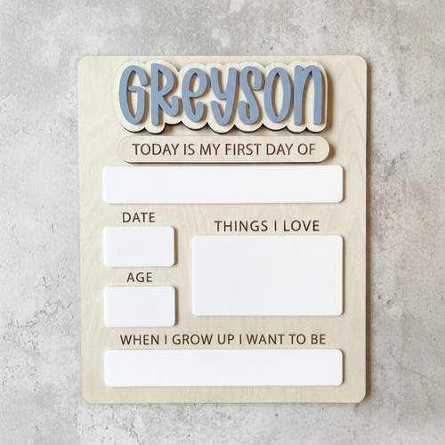 Capture the Joy - Reusable First/Last of School Sign for Kids - Savourry