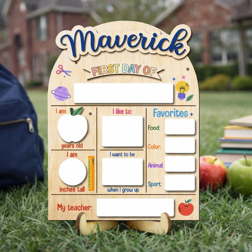 Capture the Memories - Custom First/Last of School Sign Board - Savourry