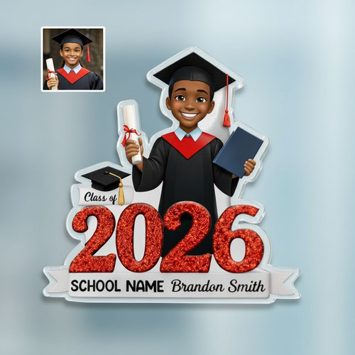 Cherish the Journey 2026 Grad Acrylic Photo Magnet - Best Gift Smart