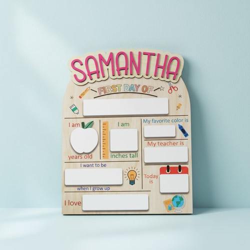 Watch Them Grow - Personalized First/Last of School Sign Board - Savourry