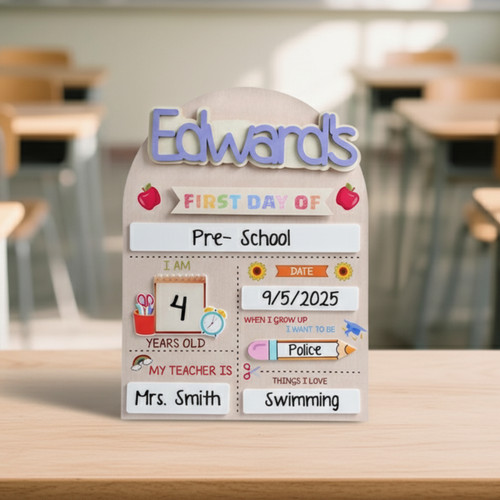 Capture Every Grade - First/Last of School Sign for Kids - Savourry
