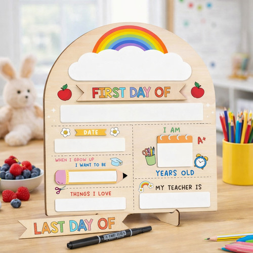 Growing Up Fast - Reusable First/Last of School Sign Board - Savourry