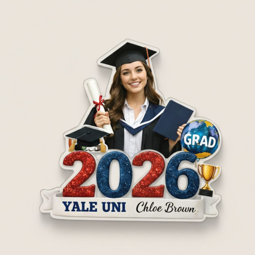 2026 Senior Keepsake Custom Class of 2026 Acrylic Photo Magnet - Best Gift Smart