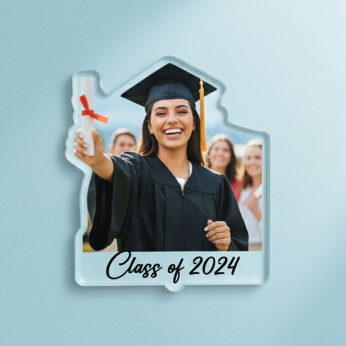 Cherish the Moment Graduation Acrylic Photo Magnet Keepsake - Best Gift Smart