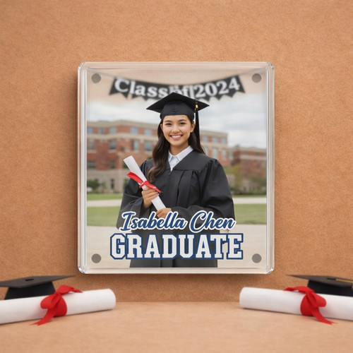 Class of 2026 Memory Personalized Acrylic Photo Magnet Keepsake - Best Gift Smart