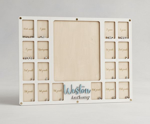 School Year Milestone Photo Frame - Birth to Graduation Memories - Savourry
