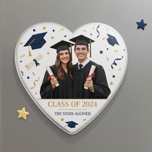 University Spirit Acrylic Photo Magnet Custom Campus Memory Gift - Best Gift Smart