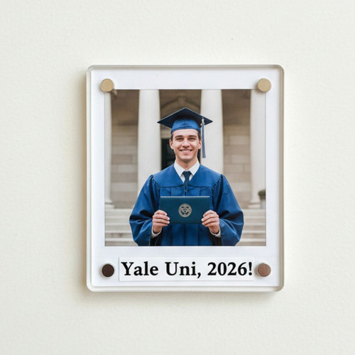 Yale 2026 Journey Custom Name Acrylic Photo Magnet Keepsake - Best Gift Smart
