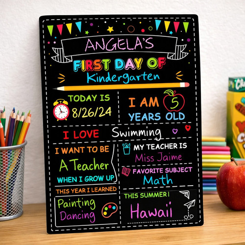 Capture Vibrant Moments - Washable Pre-K School Board Sign Prop - Savourry