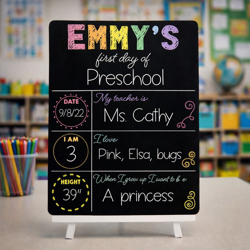 Cherish the Memories - Reusable Reversible School Board Sign - Savourry