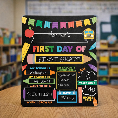Little Steps, Big Dreams - First Day School Board Sign Prop - Savourry