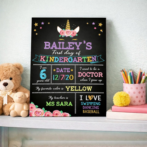 Magical Memories - Unicorn First & Last Day School Board Sign - Savourry