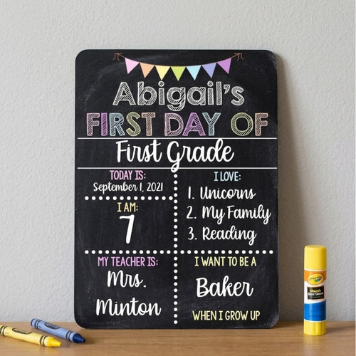 Pastel Memories - Reusable Classic School Board Sign - Savourry