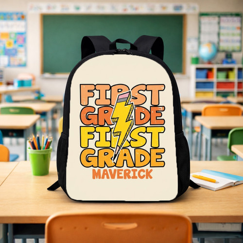 Rock N Roll 1st Grade Back To School Personalized Backpack - Savourry