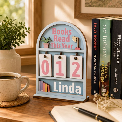 Custom Book Read Tracker - Mini Bookshelf Reader Gift - Bookorys