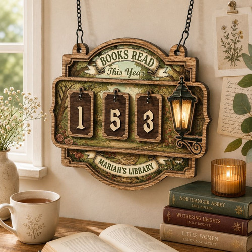 Personalized Books Read This Year Counter - Book Lover Gift - Bookorys
