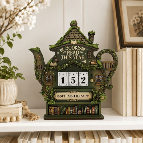 Personalized Books Read This Year Tracker - Custom Shelf Sign - Bookorys