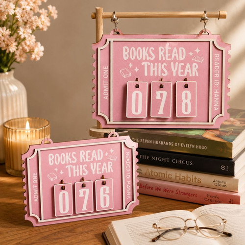 Personalized Vintage Book Read Tracker - Reader Gift Decor - Bookorys