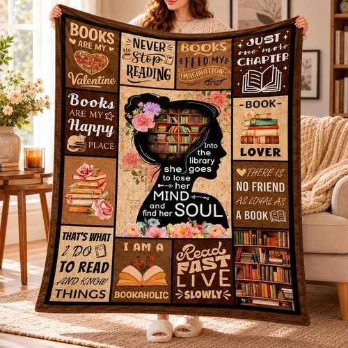 Book Lover Blanket - Thoughtful Gift for Readers & Librarians - Bookorys