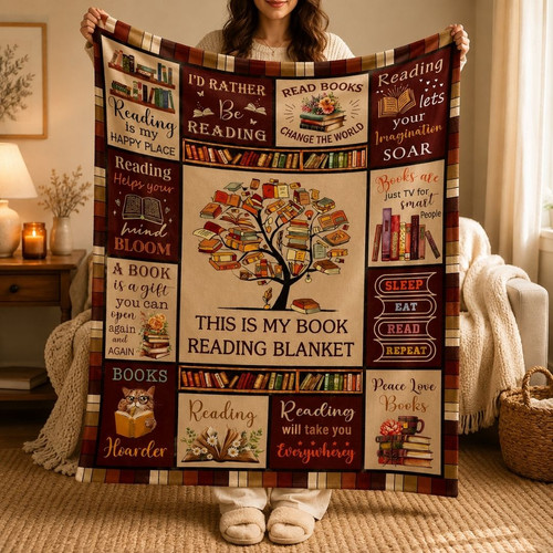 Teacher & Reader Blanket - Book Lover Appreciation Gift - Bookorys