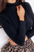 Autumn Winter New Solid Color Stretch High-Neck Stylish Knits Black