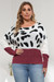 L-3Xl Winter Three Colors Stretch Knitted Stylish Sweaters Rose Red