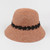 One Pc Summer Fashion 6 Colors Lace Design Weave Casual Foldable Seaside Beach Adjustable Buchet Straw Hat 56-58Cm Orange