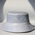 One Pc Summer New Fashion Laser Shining 5 Colors Double Sided Sun Protection Outdoor Bucket Hat 56-58Cm White