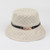 One Pc Summer New Plaid Belt Buckle Decor Mesh Inside Breathable Adjustable Fashion Sun Protection Outdoor Bucket Hat 56-58Cm Beige