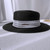 One Pc Summer New Solid Color Metallic Label Lace Decor Flat Top Adjustable Raffia Holiday Style Sun Protection Beach Straw Hat 56-58Cm Black