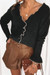 Pure Color Autumn New Stretch V-Neck Single-Breasted Stylish Knits Black