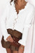 Pure Color Autumn New Stretch V-Neck Single-Breasted Stylish Knits White