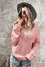 Pure Color New Style 6 Colors Simple Loose Fashionable Knitting Top Pink
