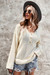 Pure Color New Style 6 Colors Simple Loose Fashionable Knitting Top Beige