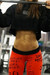 S-2Xl Spring New 4 Colors Letter Printing Stretch Contrast Color Spliced Slim Stylish Leggings(Without Top) Red