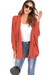 Six Colors Solid Color New Stylish Pocket Simple Bat Sleeves Knitting Cardigan Orange