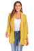 Six Colors Solid Color New Stylish Pocket Simple Bat Sleeves Knitting Cardigan Yellow