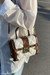 Stylish New Four Colors Quilted Lock Buckle Metal Rivet Adjustable Crossbody Handbag 19Cm(L)* 8.5Cm(W)* 13Cm(H) Brown