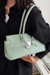 Stylish New Four Colors Stone Pattern Metal Heart Decor Magnetic Button Shoulder Bag 28Cm(L)* 9.5Cm(W)* 13.5Cm(H) Light Green
