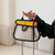 Stylish New Three Colors Cartoon Printing Magnetic Button Canvas Crossbody Handbag 23Cm(L)* 6Cm(W)* 18Cm(H) Yellow