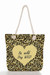 Stylish New Two Colors Leopard Printing High-Capacity Zip-Up Shoulder Canvas Bag 42Cm(L)* 10Cm(W)* 37Cm(H) Yellow