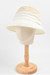 Summer New 5 Colors Knitting Patchwork Contrasting Color Retro Shirring Shaded Bucket Hat 56-58Cm White