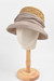 Summer New 5 Colors Knitting Patchwork Contrasting Color Retro Shirring Shaded Bucket Hat 56-58Cm Khaki 