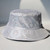 Summer New Fashion Laser Shining Disc Pattern Batch Printing Double Sided Foldable Sun Protection Outdoor Bucket Hat 56-58Cm Silver