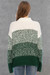 Three Colors Autumn Winter Colors Stitching High Collar Casual Knitting Top Green